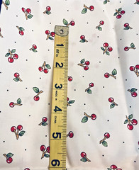 VTG 2009 Mary Engelbreit “Chair of Bowlies ” Cherries Tossed on White 22’x14″