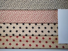 Patriotic Stars Cotton Fabric Quilting Crafting Sewing – 1/2 Yard ea – 4 pieces