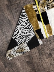 Vintage Faux Fur Fabric Leopard Zebra Animal Print 77”X 18”