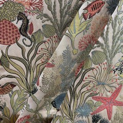Holy Mackerel Aqua Swavelle Mill Creek Fabric