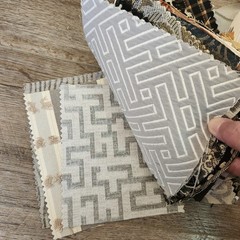 Mixed Brands Upholstery Fabric Samples Scraps 5×6 Lot 125 Geometric Quilt Craft