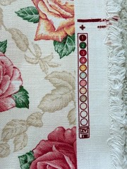 VTG Cottage Rose Lattice Home Decor Fabric Spectrum Print over 2 Yds Cottagecore