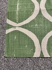 Lee Jofa Fabric Sample 13.25” Circles Forest Linen Green Blithfield Crafts
