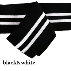 Striped Knit Cuff Waistband Leg Arms Rib Trim Jersey Ribbed Fabric Stretch
