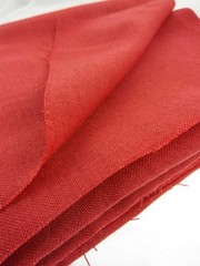 98×60″ Paprika Red Polywool Llama Wool Blend Basket Weave Fabric