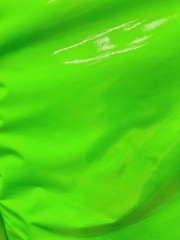 Neon Green Vinyl Fabric 4-Way Stretch High Gloss Latex Look Costume