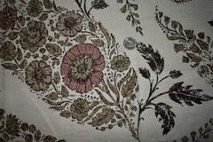 Raoul KASHMIR — DRIFTWOOD 100% Linen Print Fabric LOT of 4 LARGE REMNANTS