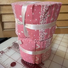 Two Pink Jelly Rolls 2.5 X 42” 20 Strips Each 10 Designs