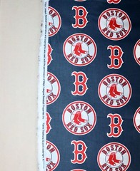 Boston Red Sox ~ Logo Pattern MLB Cotton Fabric 1/4 Yard 9” X 56”