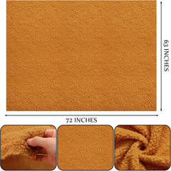 Sherpa Fabric 2 Yard X 63 Inch Faux Lambskin Thermal Brown Fur Sherpa Fleece Fab