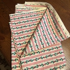 Vintage Christmas Material Many Individual Yards 3 Pounds