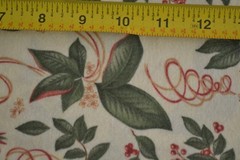By 1/2 Yd, Red & Green Christmas Print on Cream Brushed-Cotton, Taylor/Moda,A905