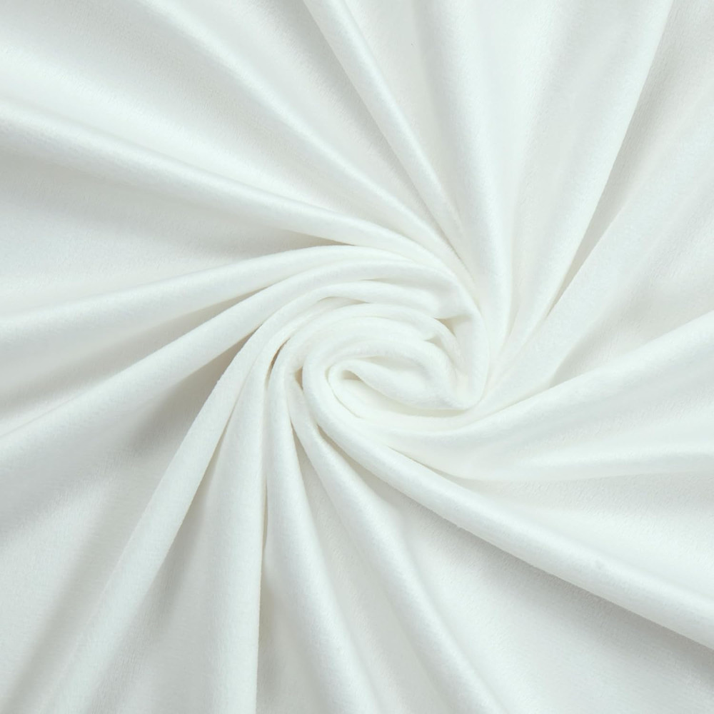 White Minky Fabric by the Yard,65″ Wide,1 Yard | Fleece Fabric,Soft Plush and Sk