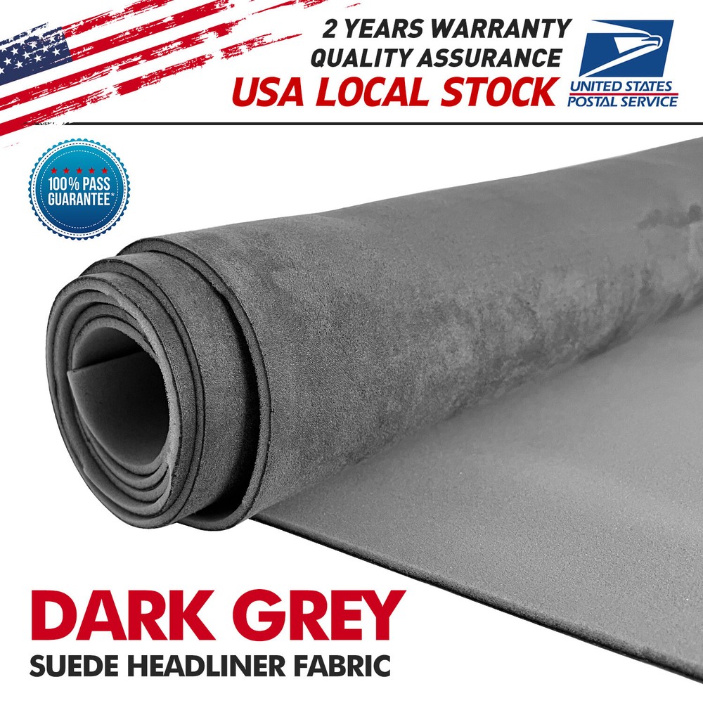 1/8″ Thick Suede Headliner Fabric Foam Back Auto Roof Repair Upholstery Material