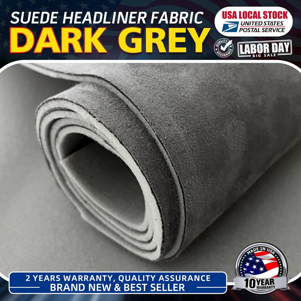 80×60 Inch Grey Headliner Fabric Material DIY for Car/Truck/SUV Roof Upholstery
