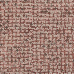 Seemakrish Handblock Print Embroidered Fabric- Pacific / Golden Gate Red 1.90 yd