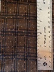 Dark Brown Black Plaid Buggy Barn Glass Cotton Flannel 18.5″ x 44″ Width
