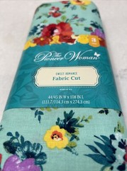 Pioneer Woman Sweet Romance Fabric 3 yards Precut NEW Teal, Yellow, Red, Pink