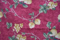1.75 yards WAVERLY MISTRAL upholstery Fabric 100% Cotton dark Red Green 54″ w