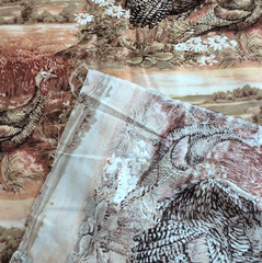 Hobby Lobby Cotton Fabric WILD TURKEYS in Fall 43″ Wide x 3 Yards