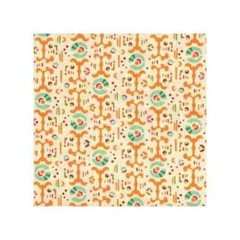 03457 Freshcut Abstract Apricot Aqua – Quarter Yard
