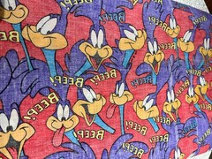 Vintage Roadrunner Beep Beep Lot Of Fabric 7.5 Yards