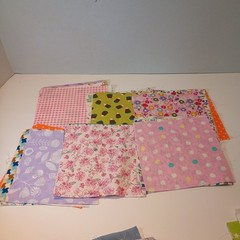 190 Squares 6″ x 6″ Fabric Cotton Quilting Floral Stars Dots