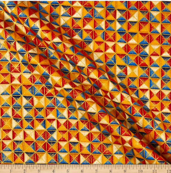 BTY Kaufman ALEXANDRIA Floor Tiles Met Gold Print 100% Cotton Quilt Fabric Yard