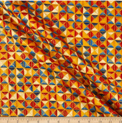 BTY Kaufman ALEXANDRIA Floor Tiles Met Gold Print 100% Cotton Quilt Fabric Yard