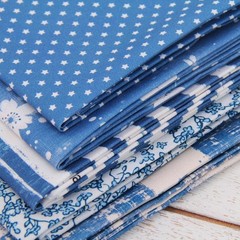 Threadart Cotton Quilting Fabric By The Yard – Vintage – Med. Blue Tiny Flower