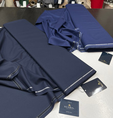 NAVY Blue Suiting Fabric Super 150s Wool SCABAL Luxury Dishdasha made in UK 3.5m