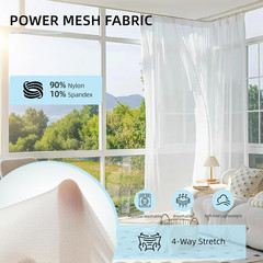 Mesh Fabric, 66In 4-Way Stretch Power Mesh, Lightweight Sheer, 90% Nylon, 10% Sp