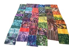 Langa Lapu African Sun Print Fabric Squares Lot of 50, NEW Handmade Leaf Art