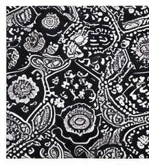 Waverly Geometric Black/White Fabric 3 Ft by 3 Ft