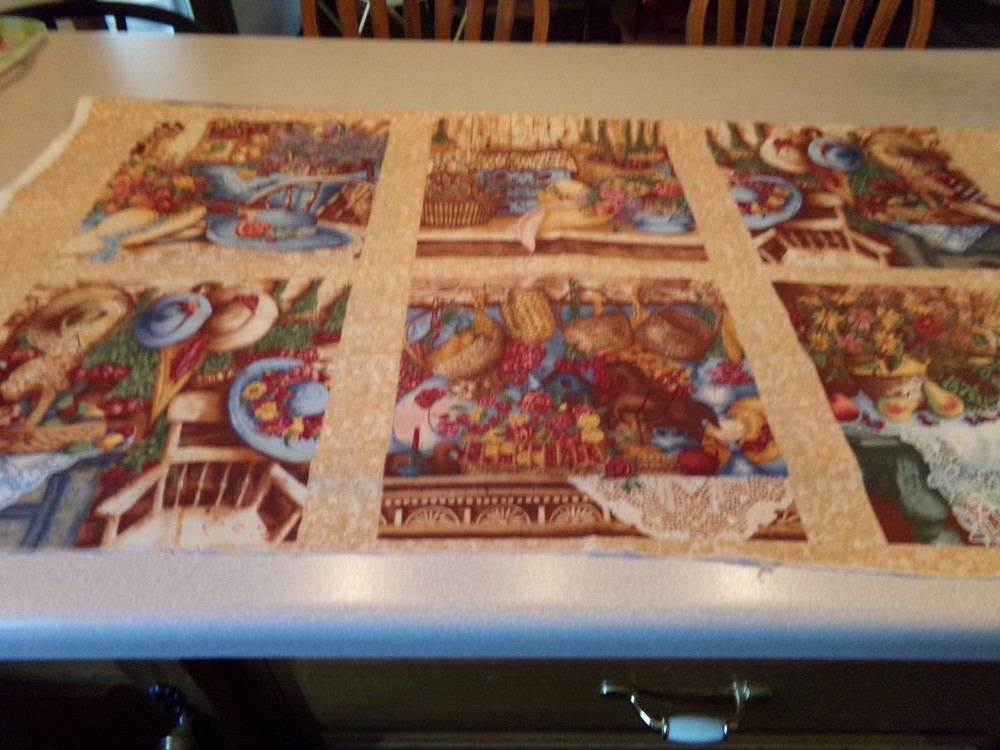 23″ x 44″ VINTAGE “COUNTRY HOME” PANEL by ANNA KRAJESKI COLORFUL COTTON NEW #779