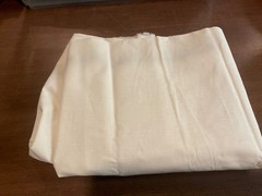 fabric cotton/poly 2.3 yards beige off-white