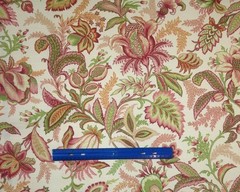 RICHLOOM WICKLOJS PASSION PINK JACOBEAN FLORAL VINE FABRIC BY THE YARD 54″W