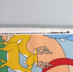 2/3 yd Vtg 1987 House ‘N Home Fabrics Noah’s Ark Animals Cotton Duck Canvas