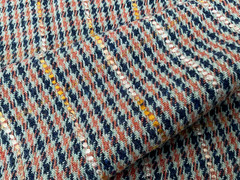 TWEEDY BALMORAL CHECK WOOL CASHMERE SILK BLEND OLIVE -BLUE -TAN MADE IN ITALY A9