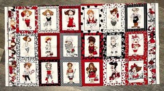 Salon by Loralie Harris for Loralie Designs 2006 Cotton Fabric Panel 23″ x 44″