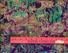 VTG Paradise Reef Purple Turquoise Silver Metallic Accent by Hoffman Remnant