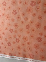 Cotton Fabric Cute Flower Salmon Pink Color By Moda 44”x 36” 591