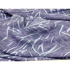 2.5y+ Purple and Black Leaf Pattern Lightweight Apparel Fabric, 104″ L x 44″ W