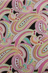7 Yards Pink Brown Paisley Floral Fabric 100% Cotton 43×252″