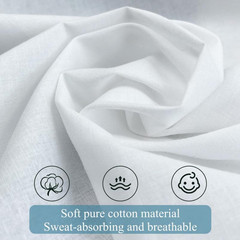 24-Pack White Cotton Bandanas for Tie Dye, 22X22 Inch Solid White DIY Blank Hank