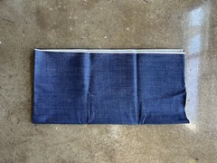Vintage 70’s Raw Denim Fabric Heavyweight Dark Wash Indigo 69”x69” 3.5lbs