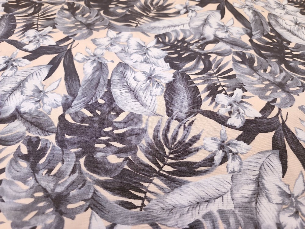 Mod Tropics Cotton Fabric Floral Fern Paintbrush Studio By the Yard