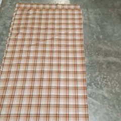 Orange & Brown Plaid Checkered Quilt Fabric Textiles 216″ x 66″ New Arrival