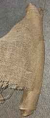 Lot of Open Weave Brown Jute Fabric On The Roll Burlap