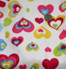 MULTI HEARTS MINKY CUDDLE SMOOTH SILKY PLUSH SEW QUILT CRAFT FABRIC BTY+ PRECUT